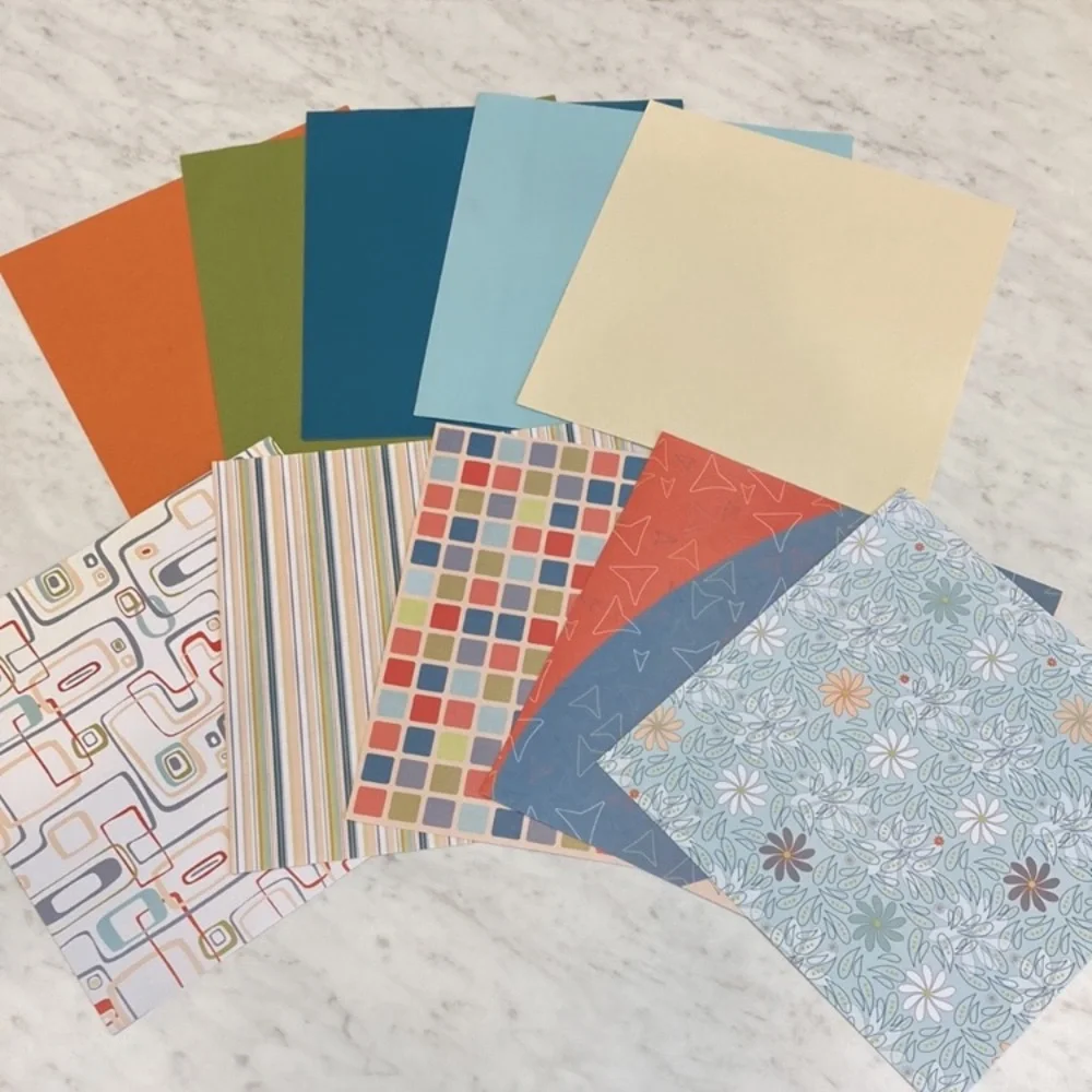 Scrapbook Paper 8x8 6x6 Plus Embellishment Sheets